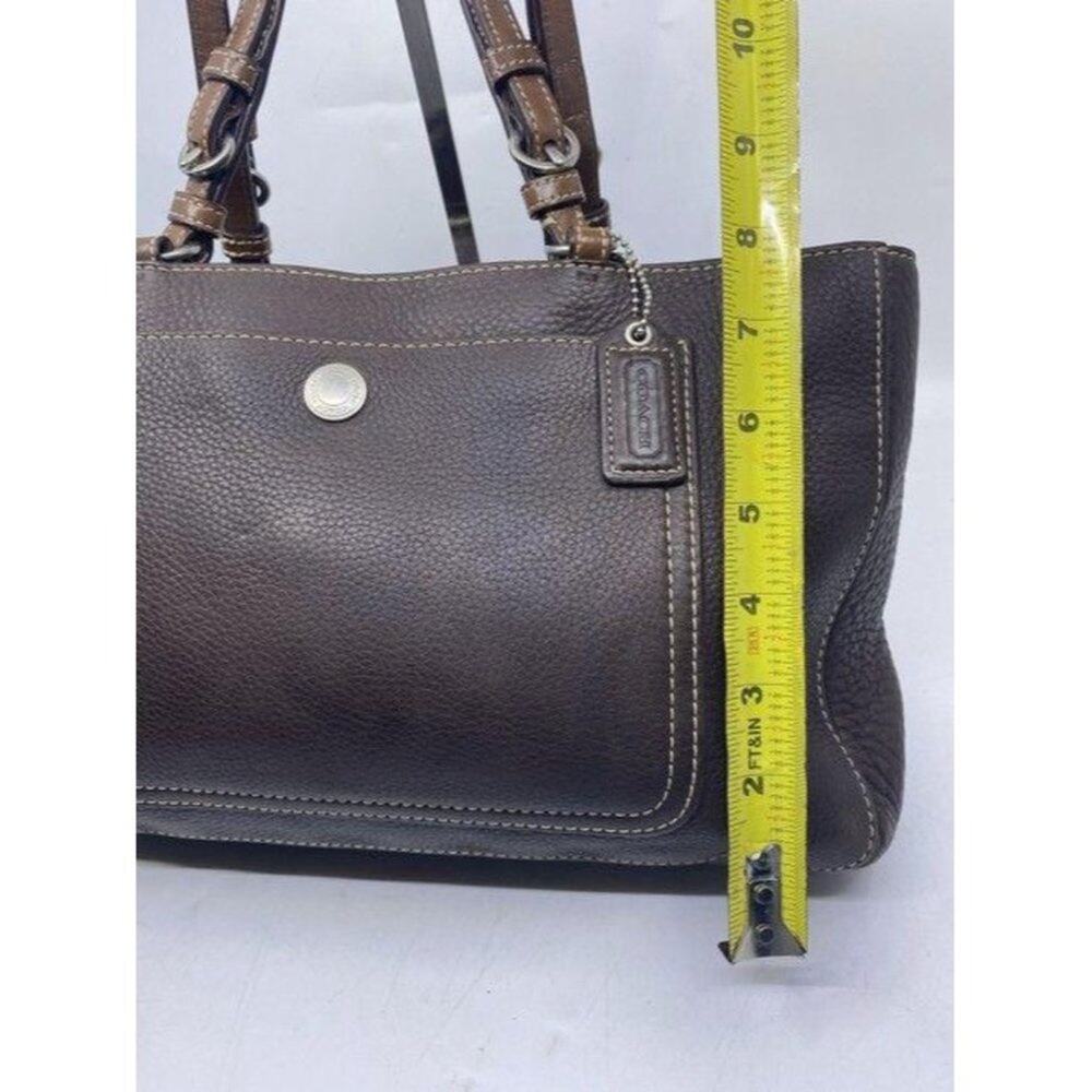 coach medium bag handbag brown leather shoulder ba - Picture 5 of 10